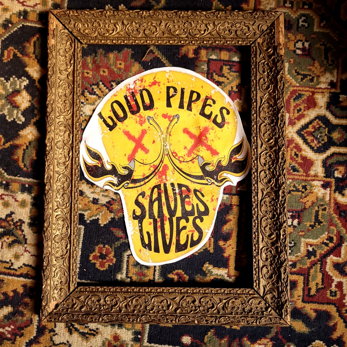 Backpatch "Loud Pipes... Saves Lives" - PUNK & COTON