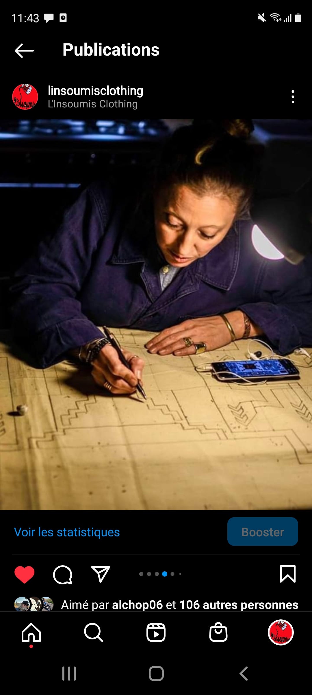 Navajo design blanket hand embroidererd by Sophie ( Solin) - PUNK & COTON