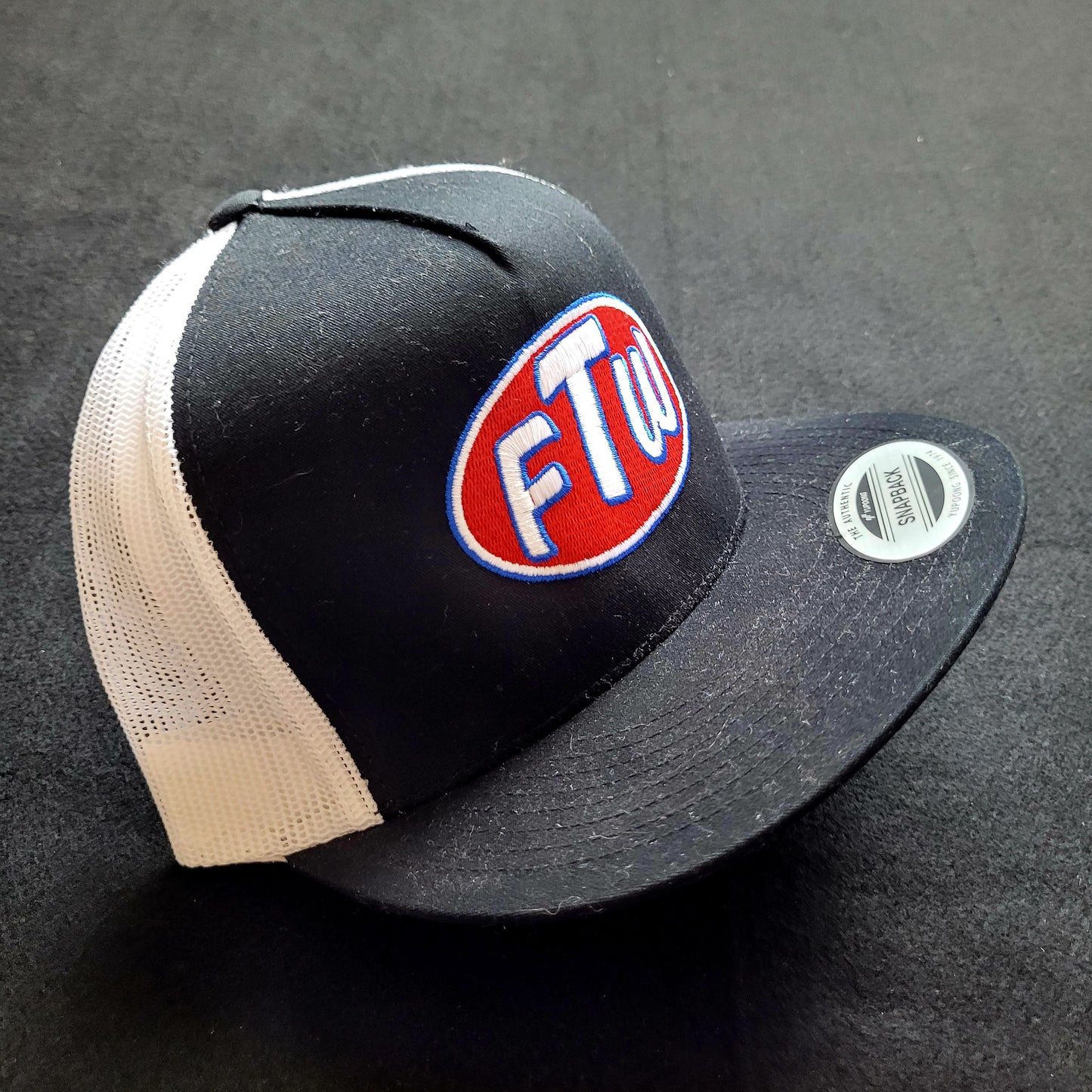 Trucker Cap Brodé "FTW" Version Fond Noir/ Blanc - PUNK & COTON
