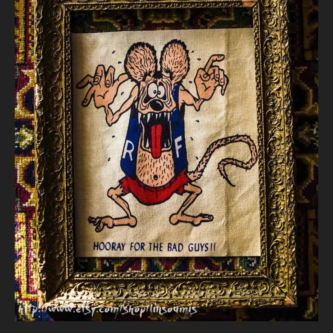 Backpatch "Rat Fink Hooray For the Bad Guys!!" - L'Insoumis Clothing