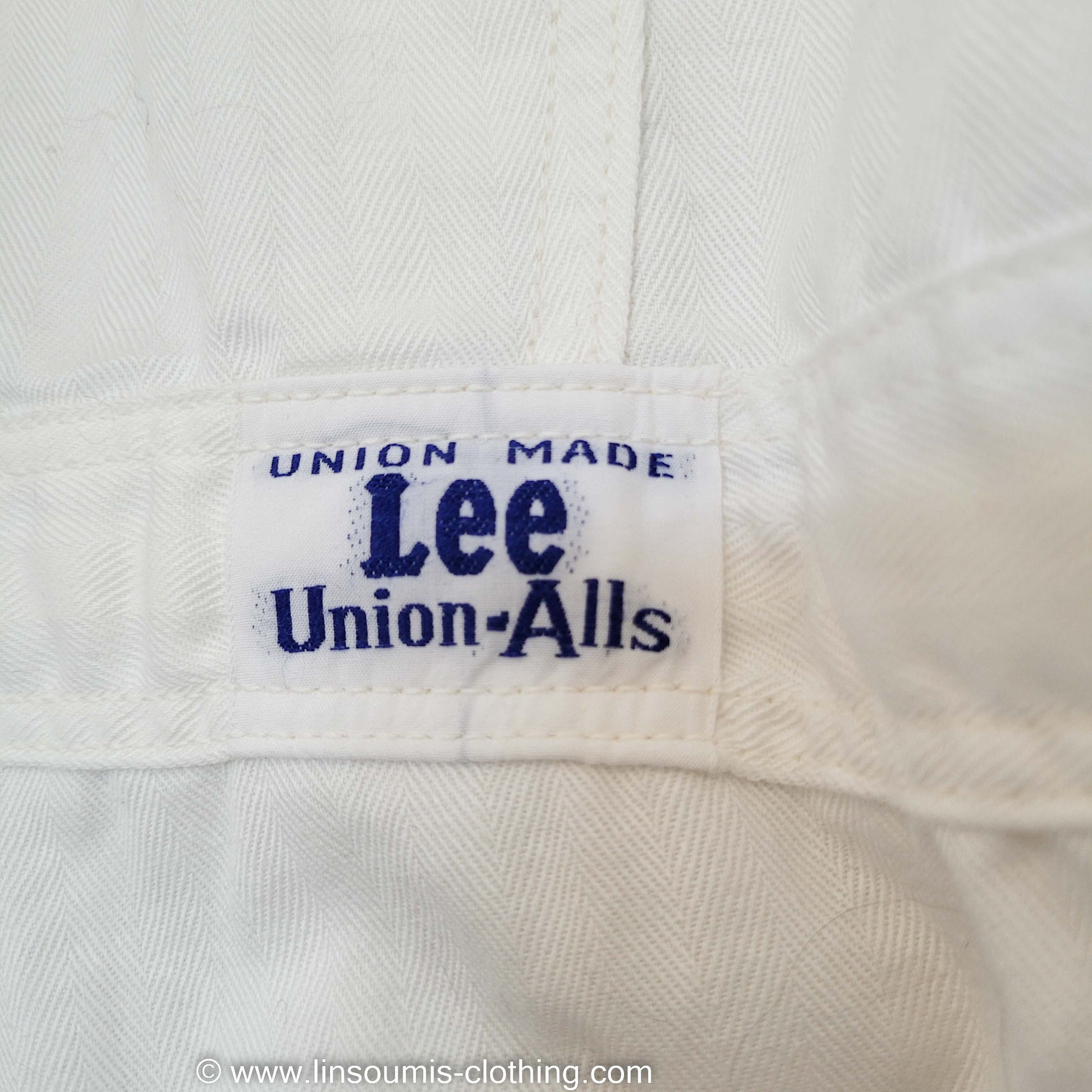 Coverall 40's LEE UNION-ALLS HBT hand embroidered chainstitch method combinaison  brodée à la main INDIAN - L'Insoumis Clothing