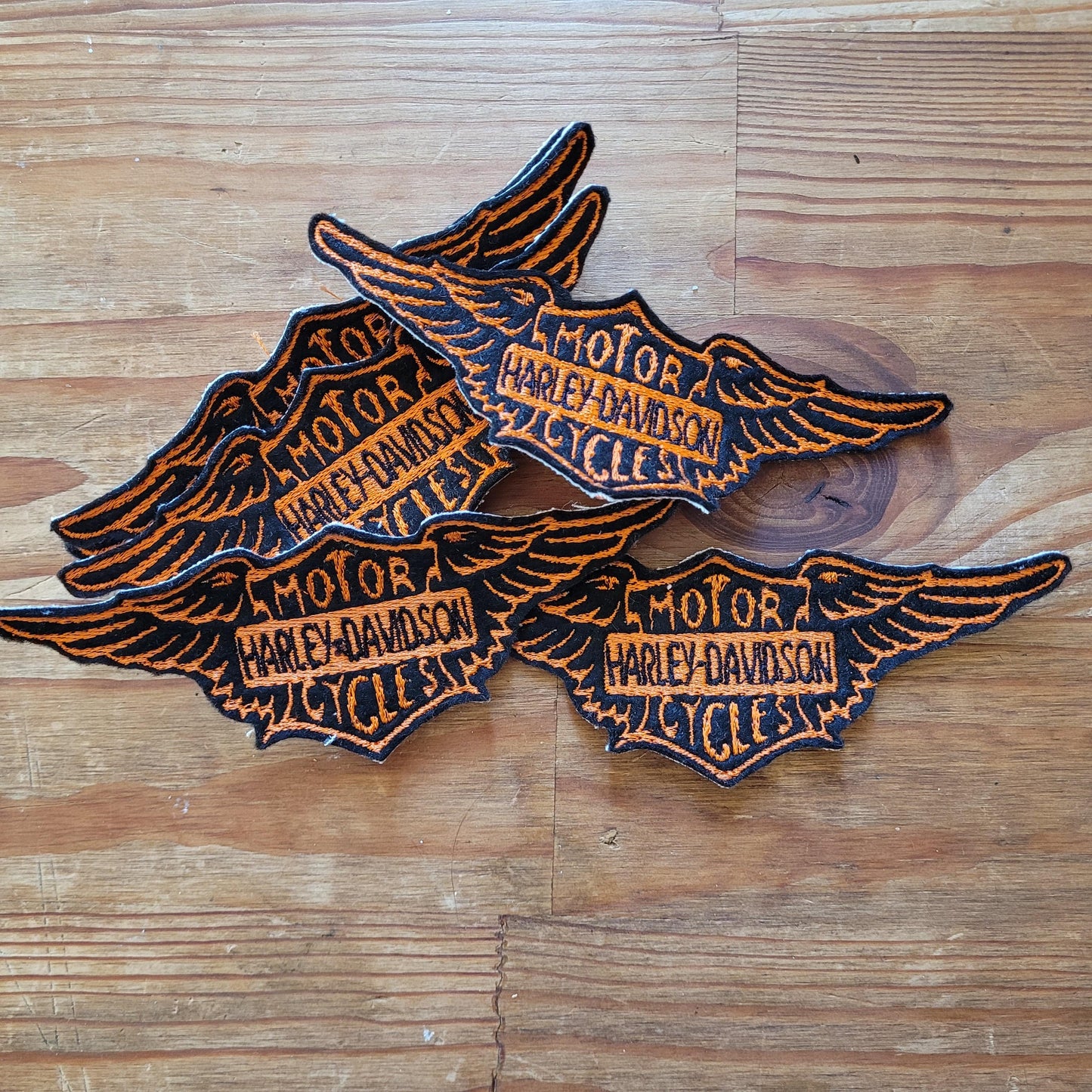 Vintage Harley Wing Logo ( Version Black & Orange) - L'Insoumis Clothing