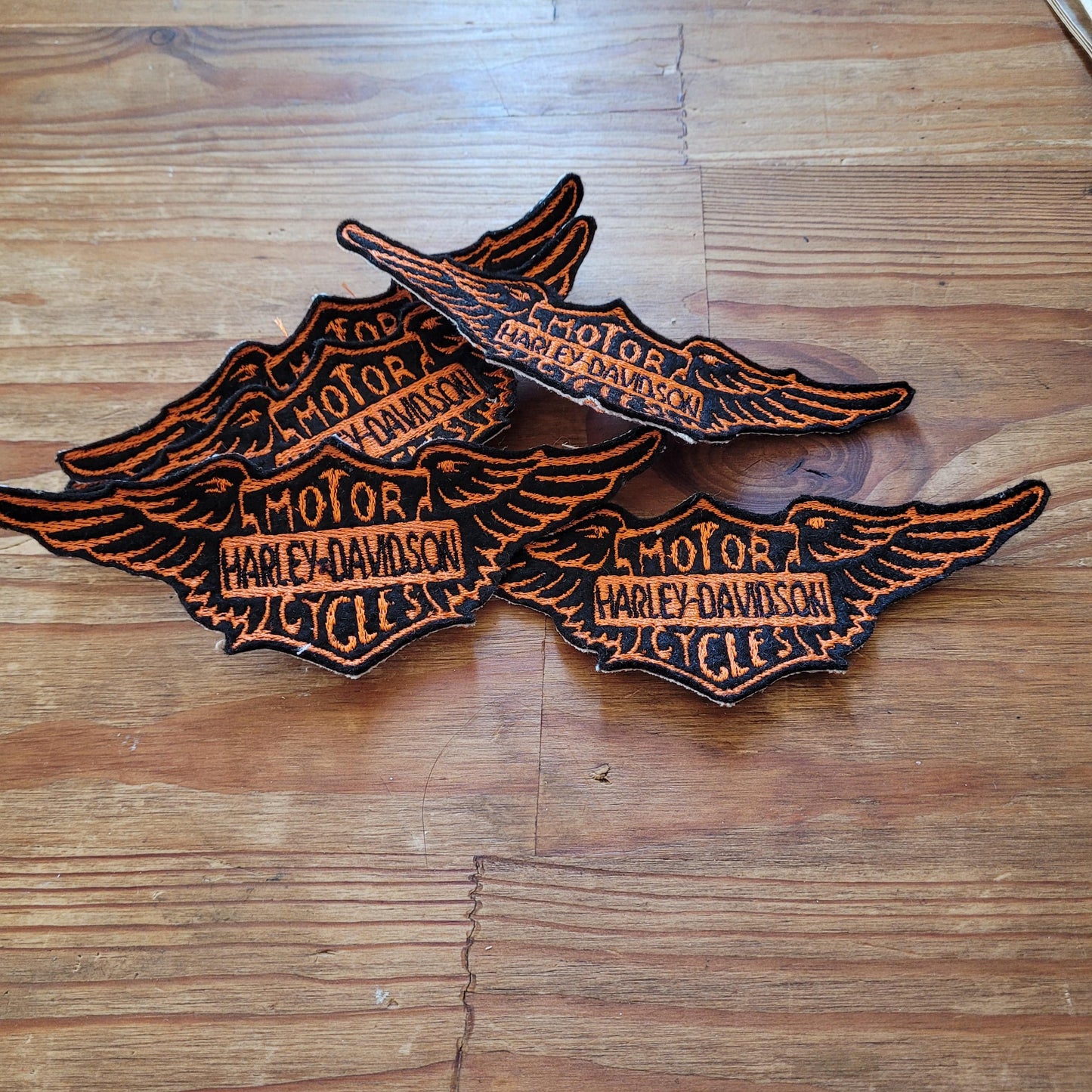 Vintage Harley Wing Logo ( Version Black & Orange) - L'Insoumis Clothing