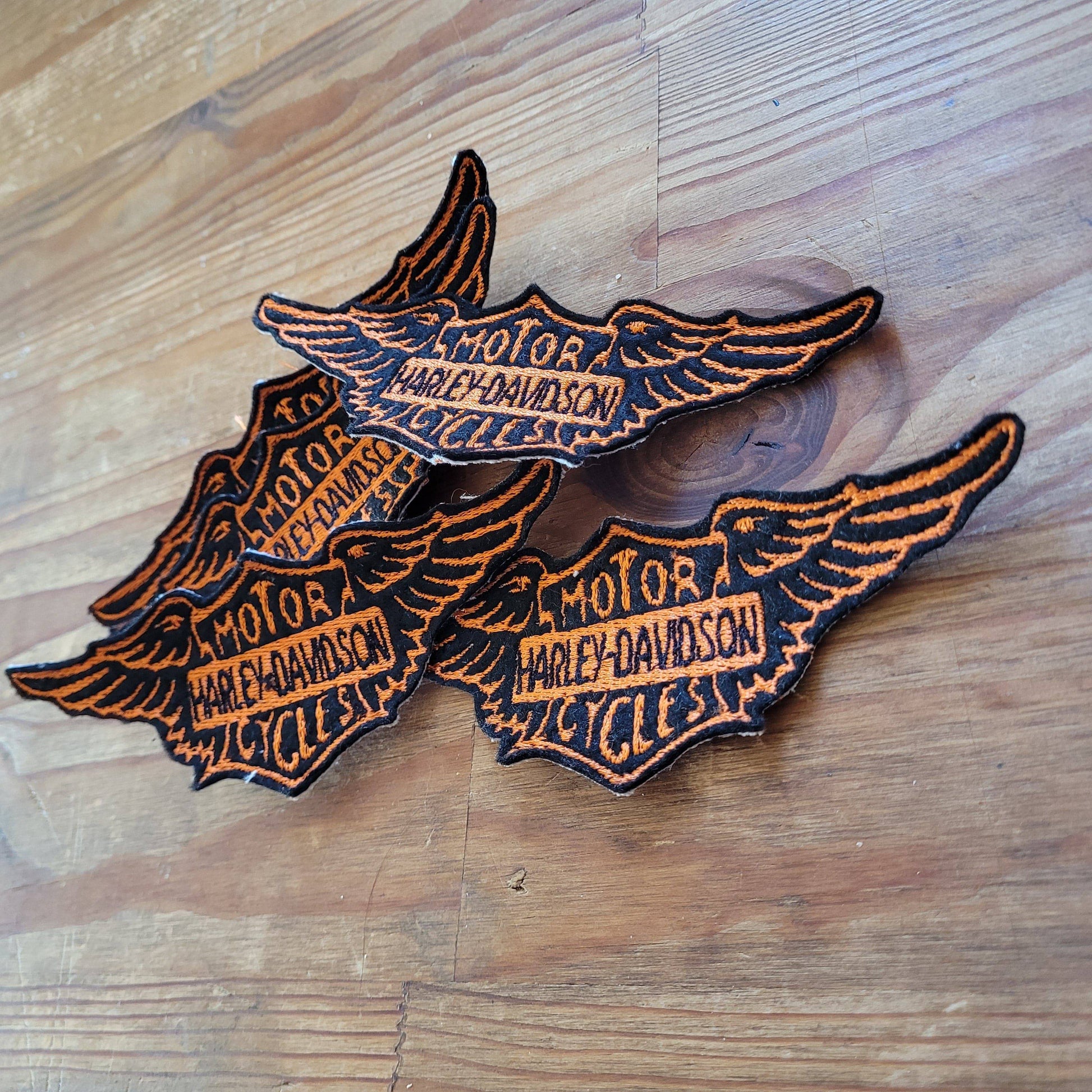 Vintage Harley Wing Logo ( Version Black & Orange) - L'Insoumis Clothing