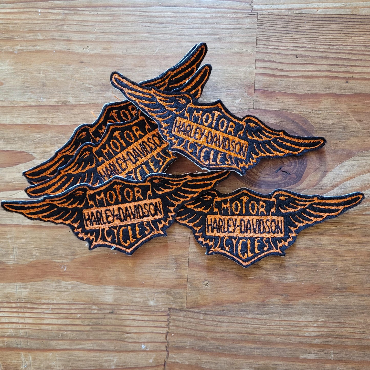 Vintage Harley Wing Logo ( Version Black & Orange) - L'Insoumis Clothing