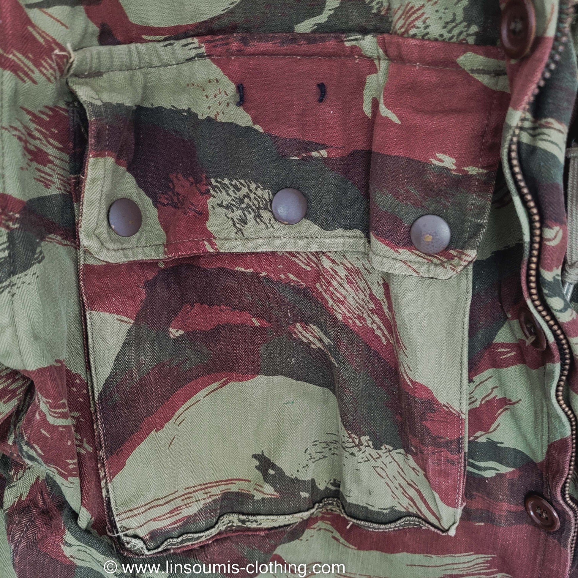 Rare french lizard camo paratrooper 1947 to 1956 jacket / Rare veste para 47/56 français Indochine - L'Insoumis Clothing