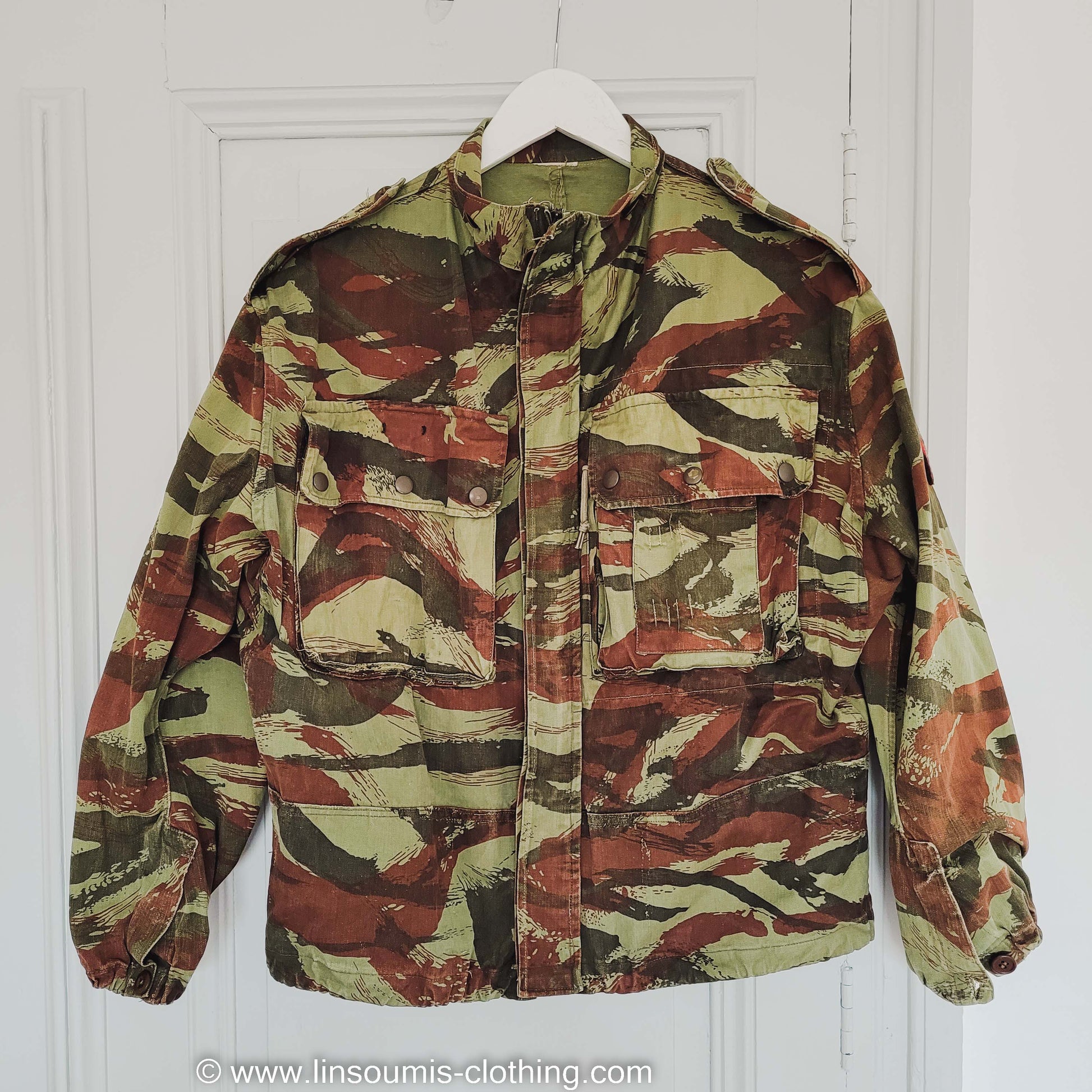 Rare french lizard camo paratrooper 1947 to 1956 jacket / Rare veste para 47/56 français Indochine - L'Insoumis Clothing