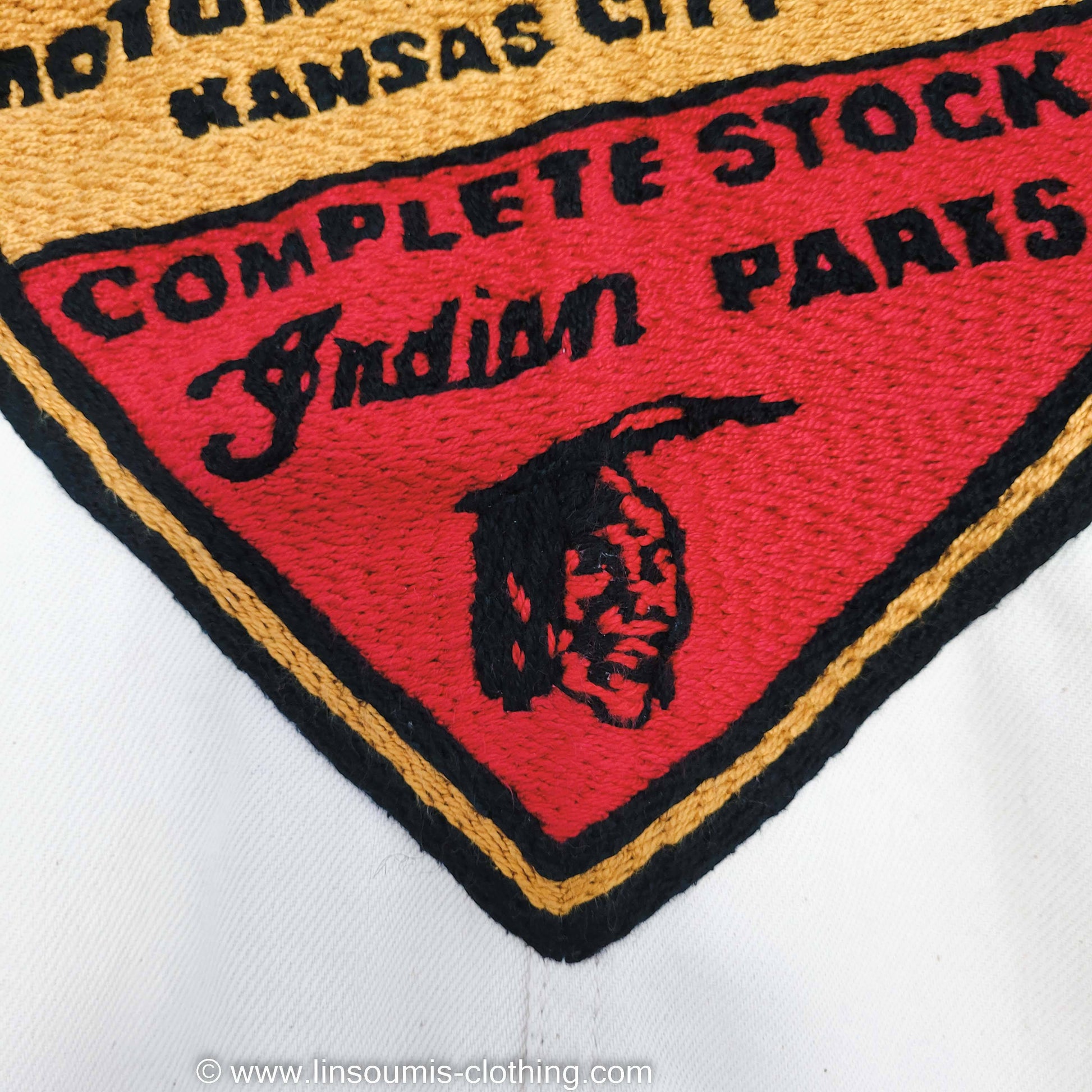 Coverall American Vintage hand embroidered chainstitch method combinaison  brodée à la main INDIAN - L'Insoumis Clothing