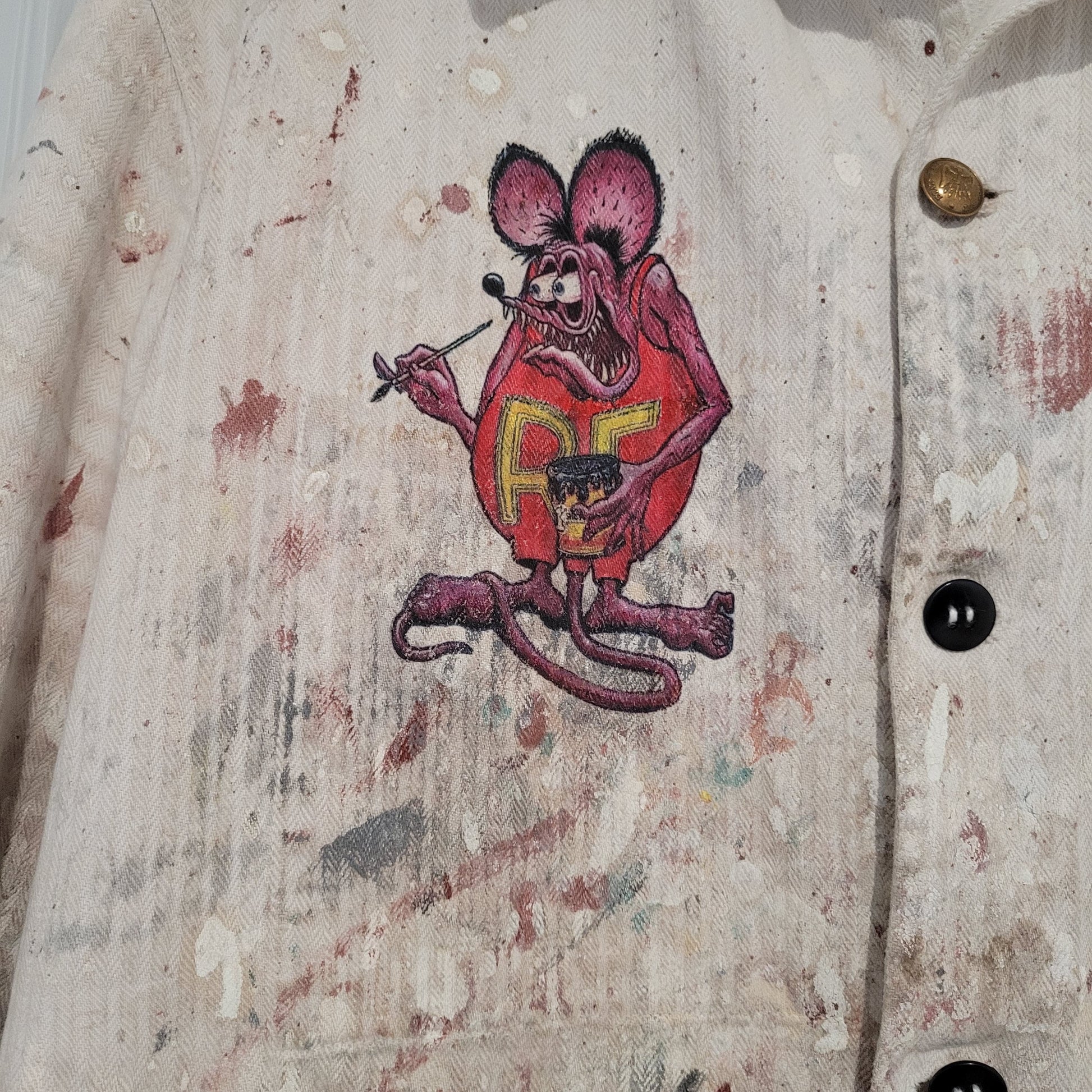 In loving memory of ED "Big Daddy" Roth handpainted jacket Fink painter - L'Insoumis Clothing