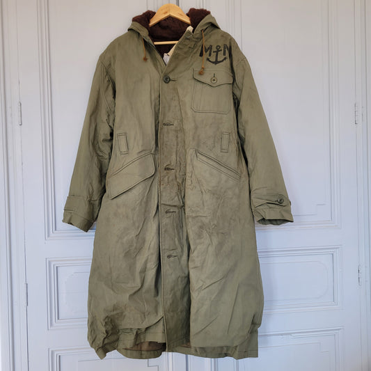 3rd/ème Deadstock french navy coat long N1 deck jacket / deadstock manteau de quart de la Marine nationale