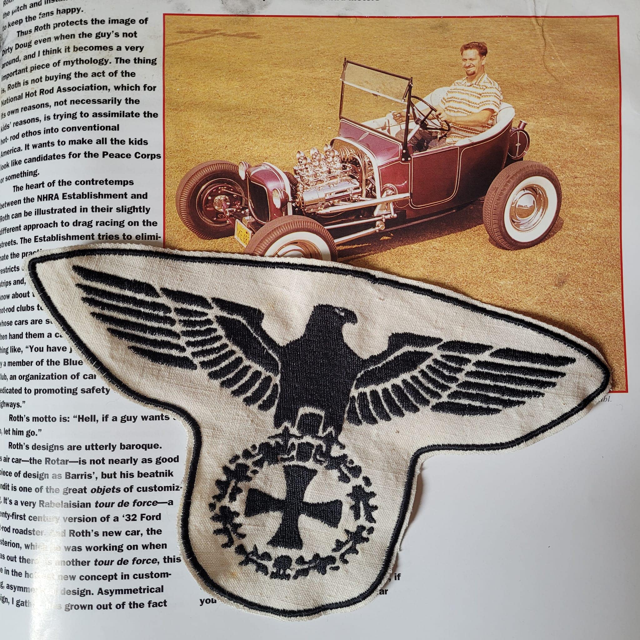 Patch Brodé Eagle felt patch by Ed Roth | PUNK & COTON