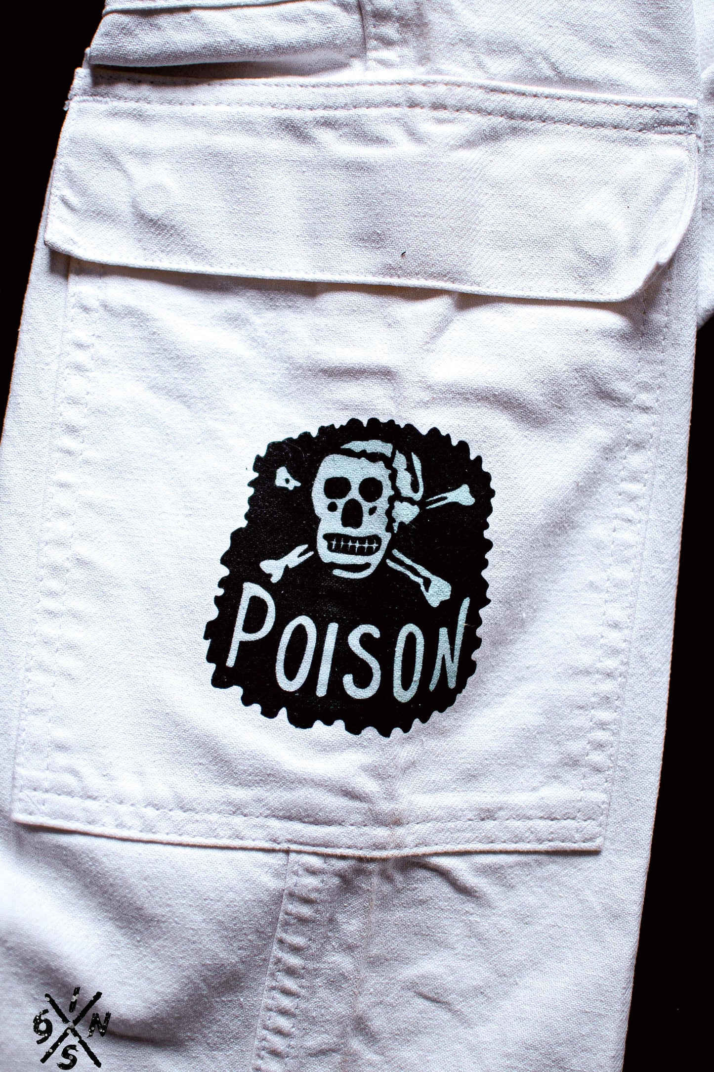 White french 70's coverall hand broidered and screen printed - L'Insoumis Clothing