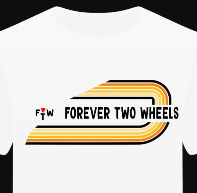 T-shirt "FTW Forever Two Wheels" Jaune/Orange