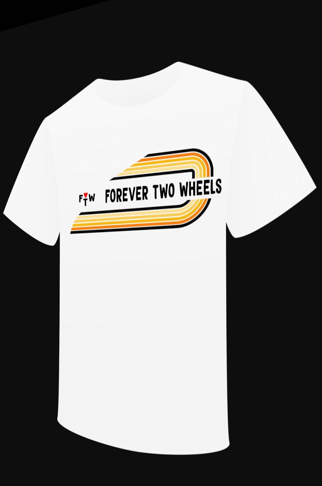 T-shirt "FTW Forever Two Wheels" Jaune/Orange