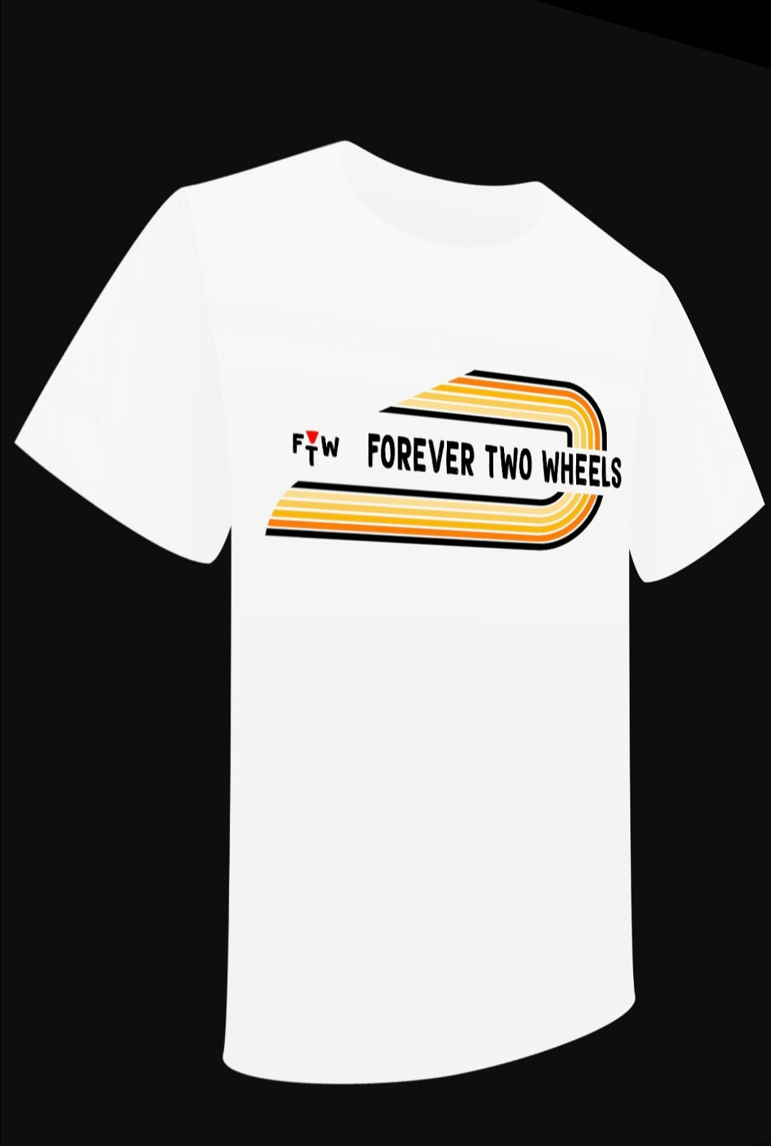 T-shirt "FTW Forever Two Wheels" Jaune/Orange