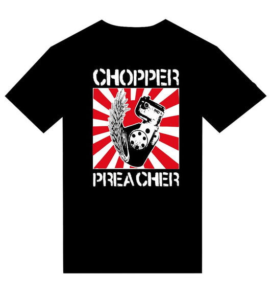 T-Shirt "Chopper Preacher" BIKE MOTO OLD VINTAGE DESIGN LOGO