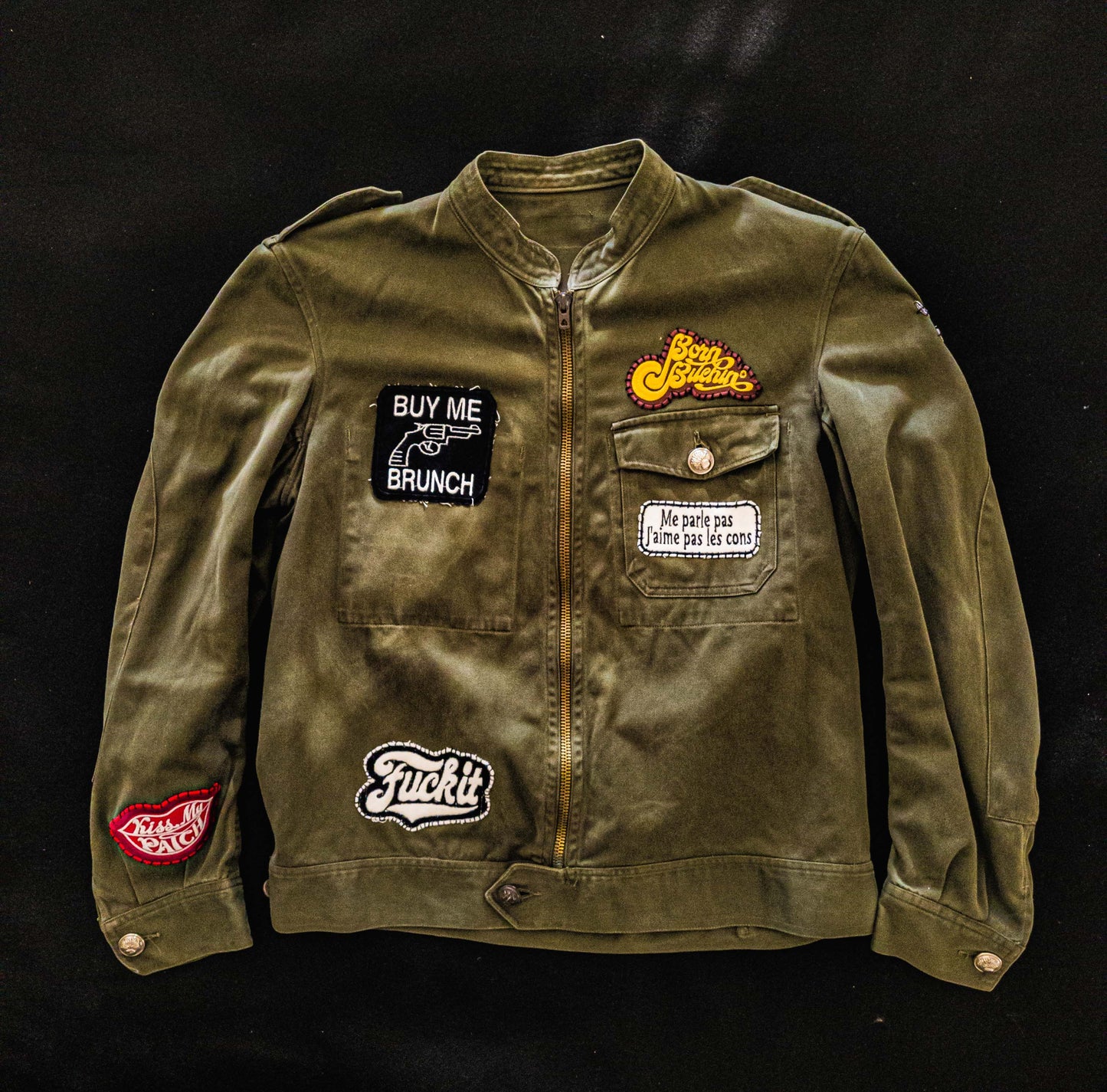 Veste militaire vintage fashion California low brow art