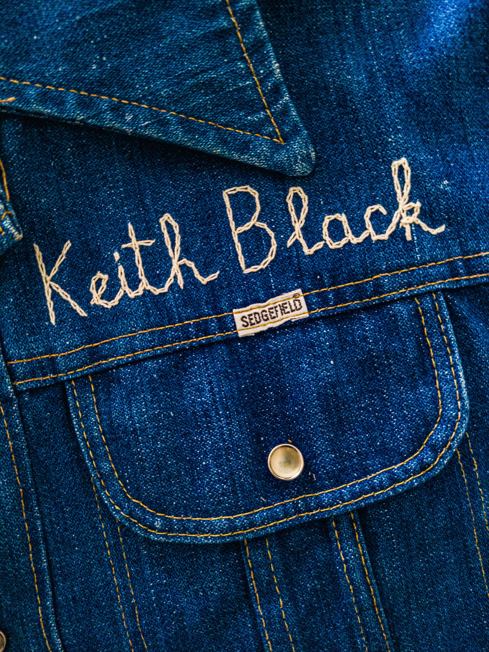 Veste brodée vintage fashion hot-rod Keith Black