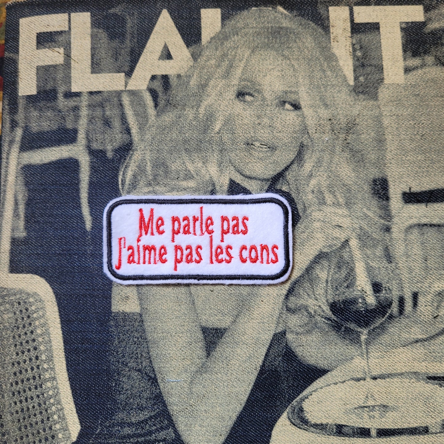 Patch Brodé Me parle pas J'aime pas les cons VERSION ROUGE/BLACK - PUNK & COTON