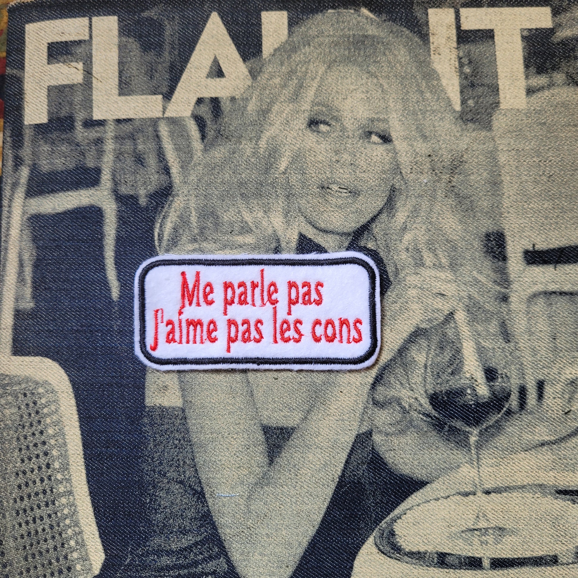 Patch Brodé Me parle pas J'aime pas les cons VERSION ROUGE/BLACK - PUNK & COTON