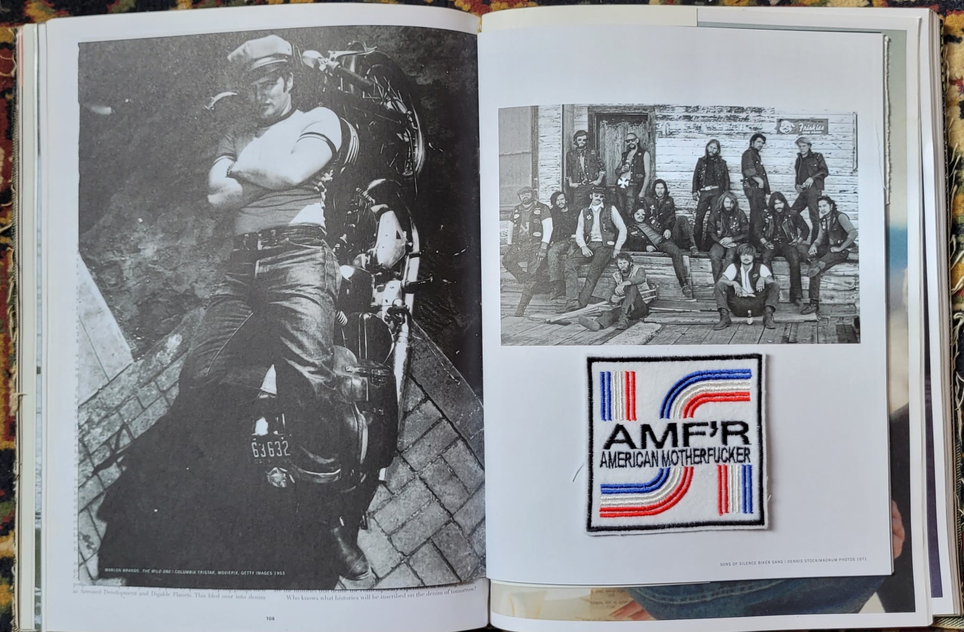 Patch Brodé AMF'R version blanche (AMERICAN MOTHERFUCKER) - PUNK & COTON