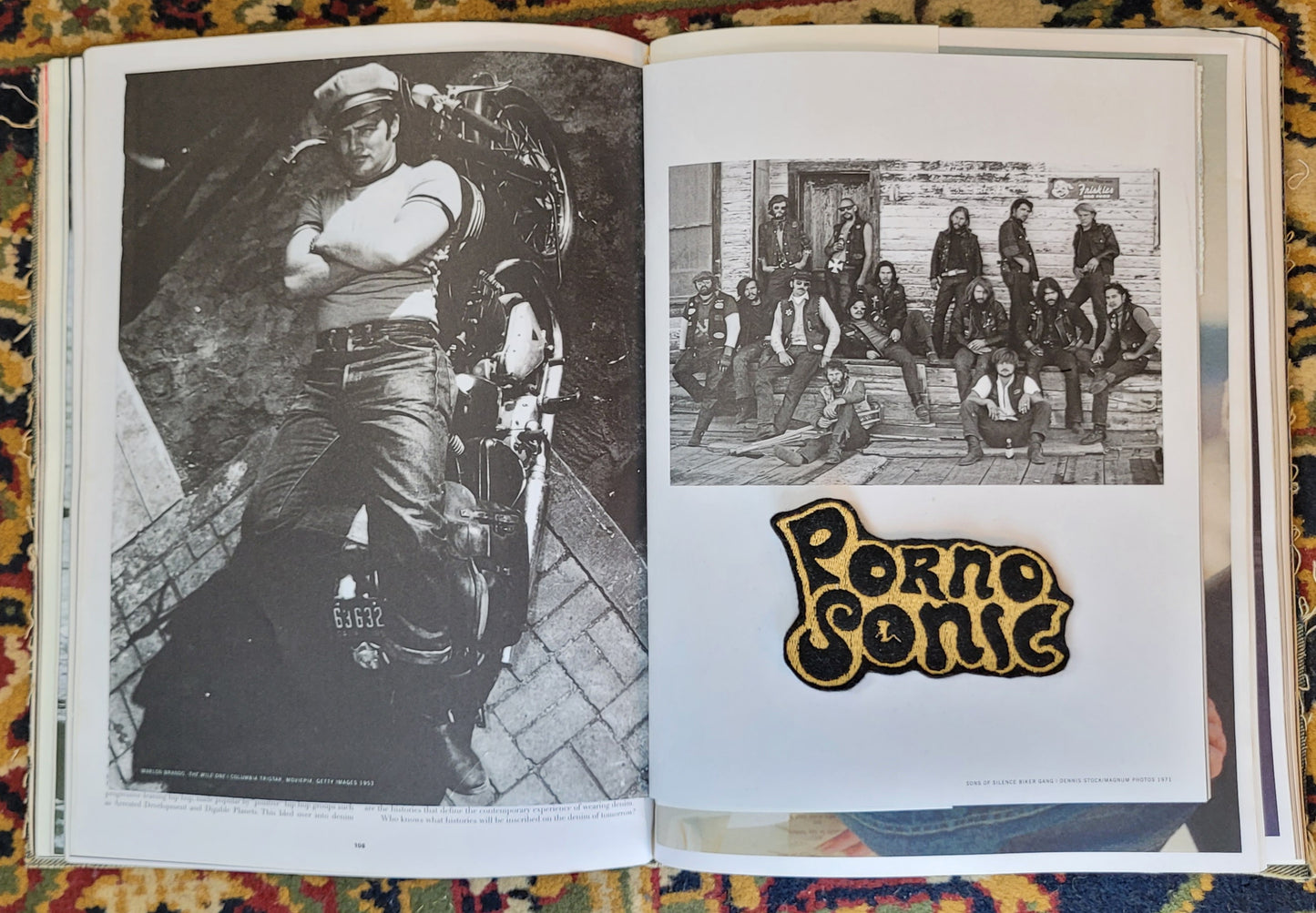 Patch Brodé Porno Sonic  Black / Gold ( Or) 2nd version - PUNK & COTON