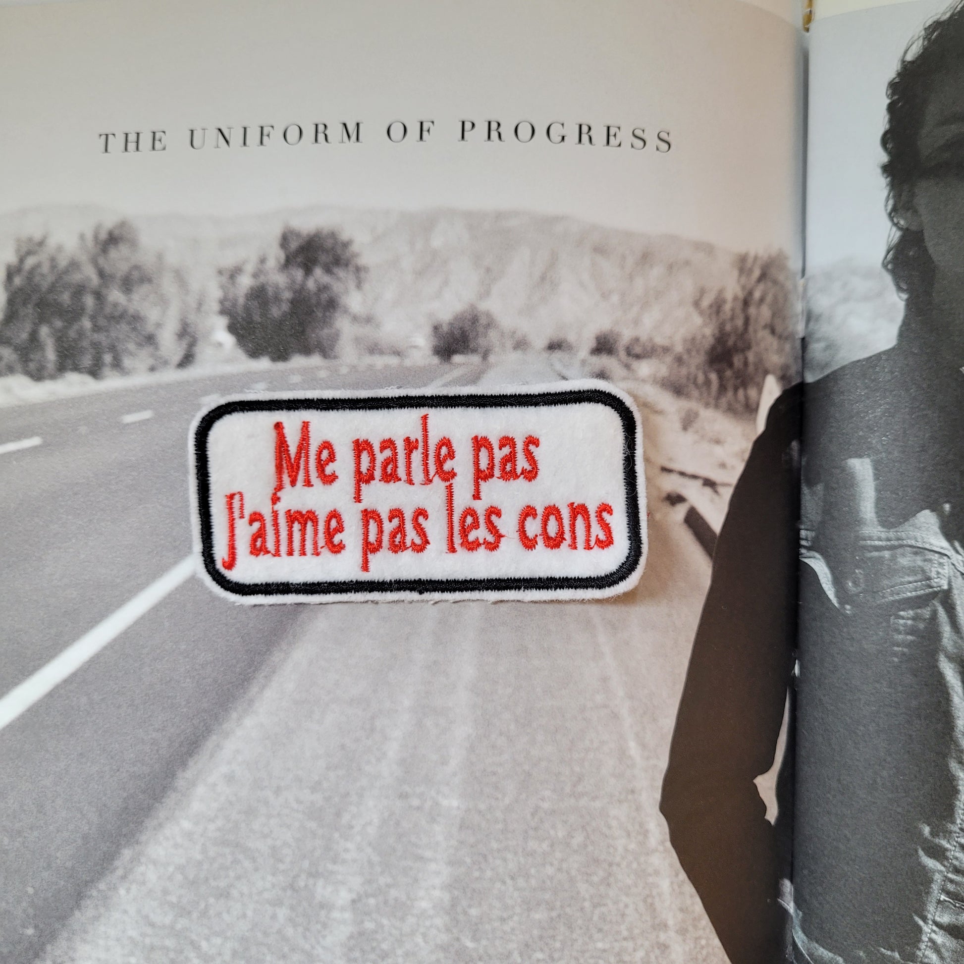 Patch Brodé Me parle pas J'aime pas les cons VERSION ROUGE/BLACK - PUNK & COTON