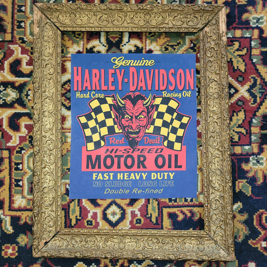 Backpatch "Harley-Davidson Hi  Speed Motor Oil Devil" - PUNK & COTON