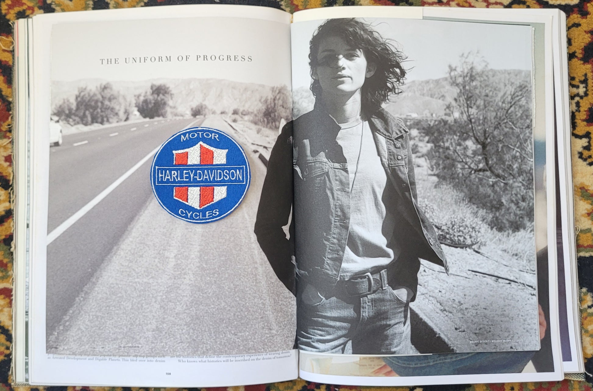 Patch Brodé Harley Davidson Motor Cycles ( version bleue rond) - PUNK & COTON