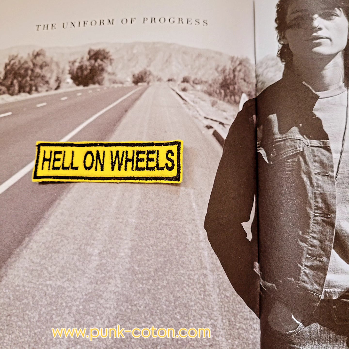 Patch Brodé Hell On Wheels (Version Jaune) - PUNK & COTON
