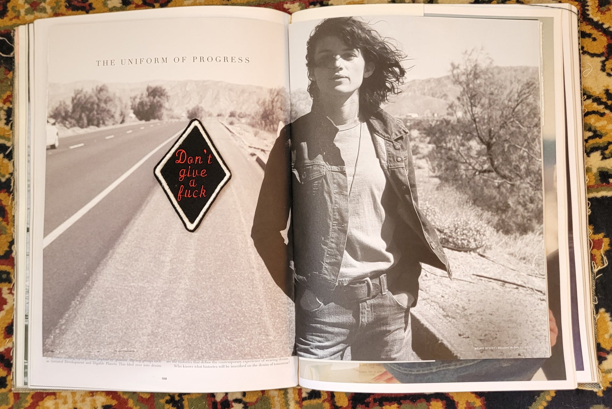 Patch Brodé Don't give a fuck( Losange) version black - PUNK & COTON