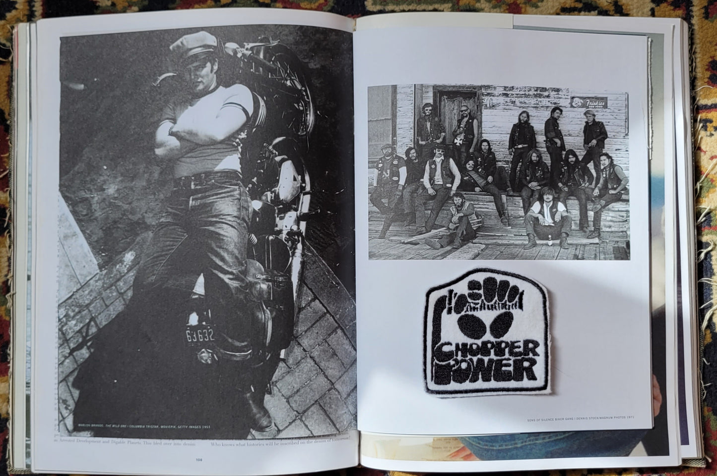 Patch Brodé Chopper Power Version Black & White - PUNK & COTON