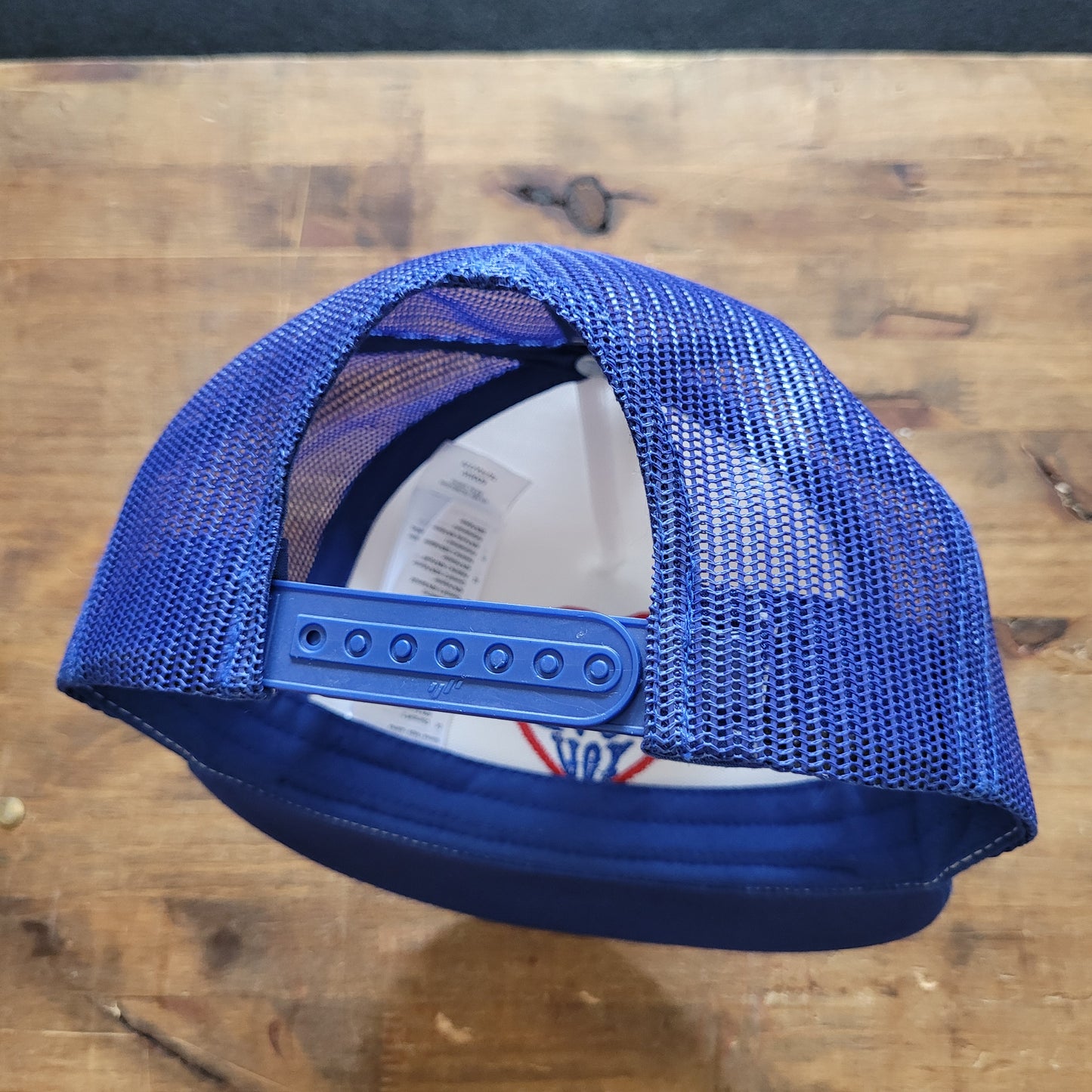 Trucker Cap  Brodé "CHOPPER I LOVE YOU" Version Fond Blanc / Bleu - PUNK & COTON