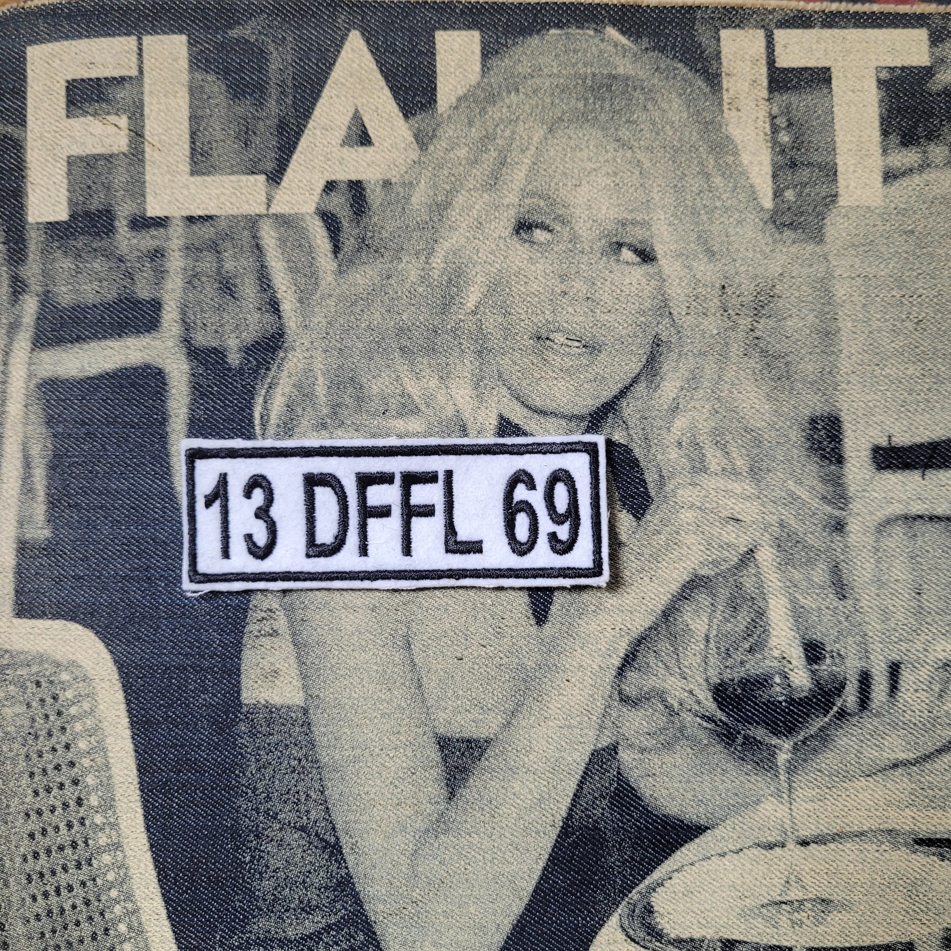 Patch Brodé 13 DFFL 69 (Version Blanc) - PUNK & COTON