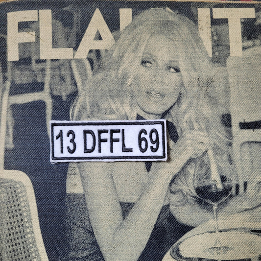 Patch Brodé 13 DFFL 69 (Version Blanc) - PUNK & COTON