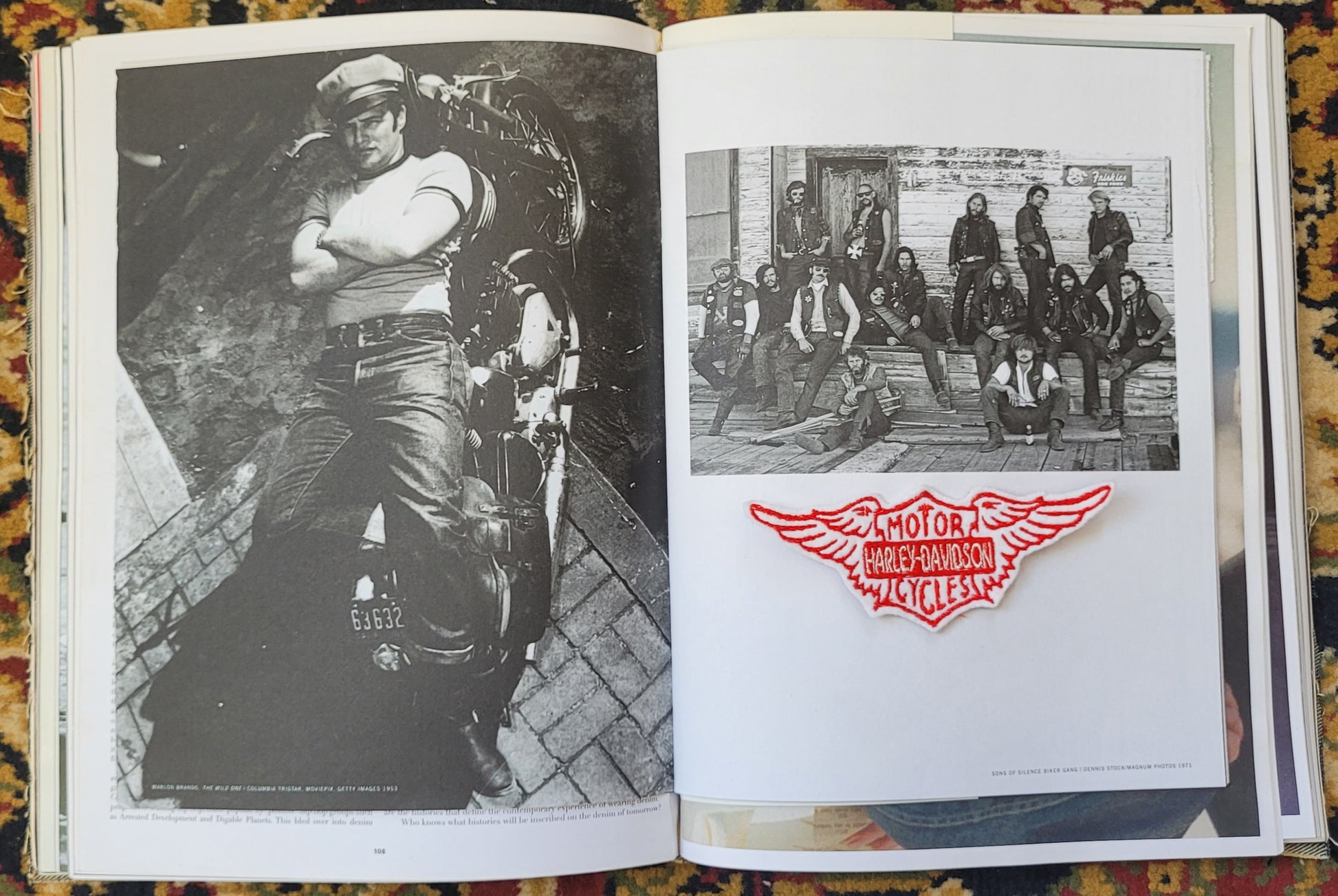 Patch Brodé Vintage Harley Wing Logo ( Version White & Red) - PUNK & COTON