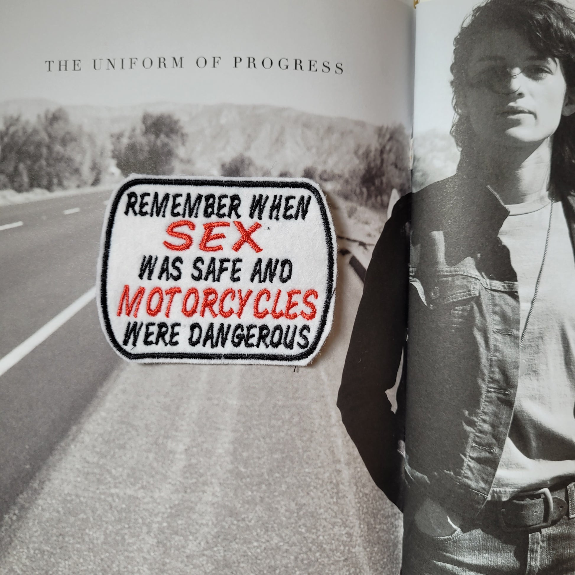 Patch Brodé  When Sex Was Safe and Motorcycles were Dangerous - PUNK & COTON