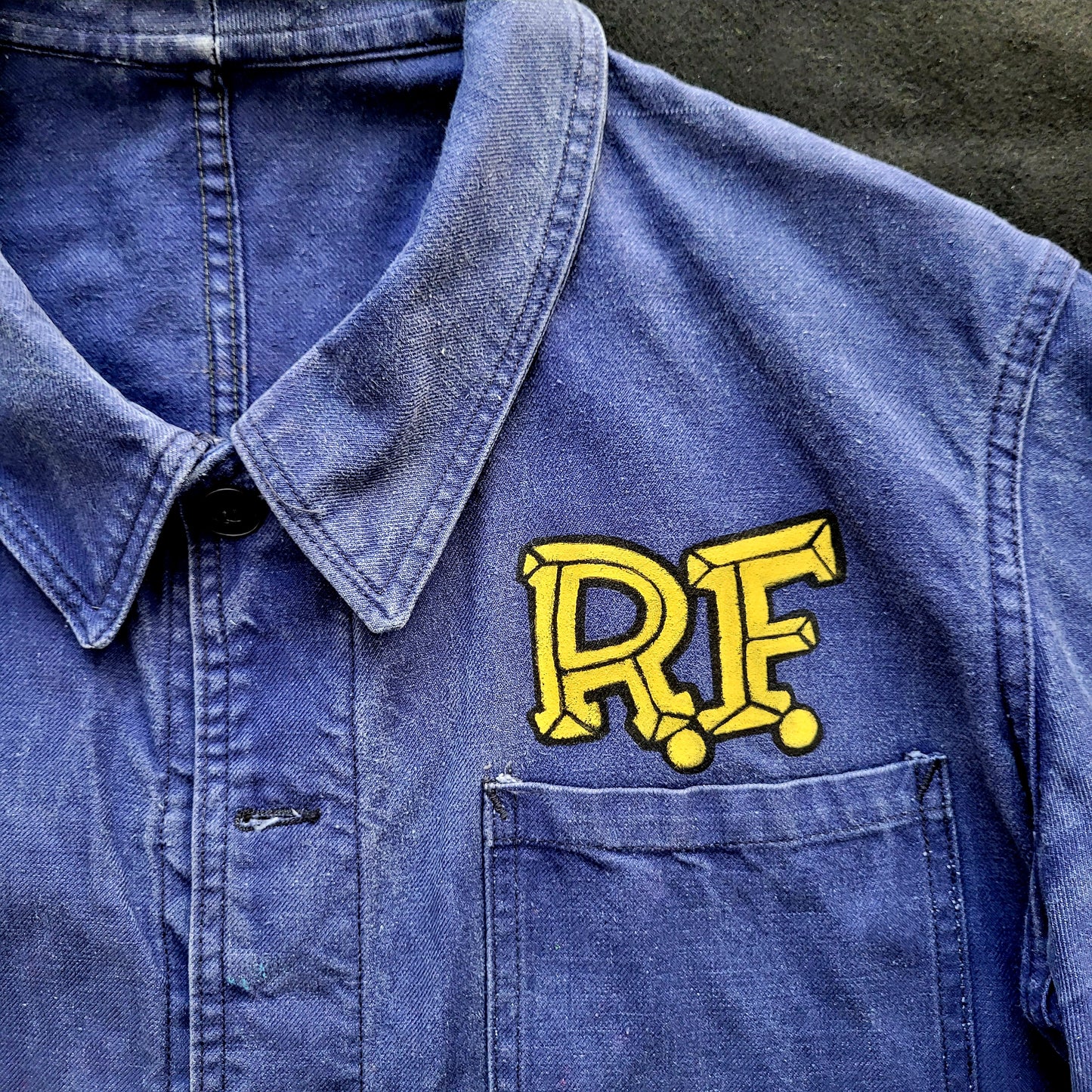 In loving memory of ED "Big Daddy" Roth handpainted french 70s jacket Rat Fink Hotrod California - PUNK & COTON