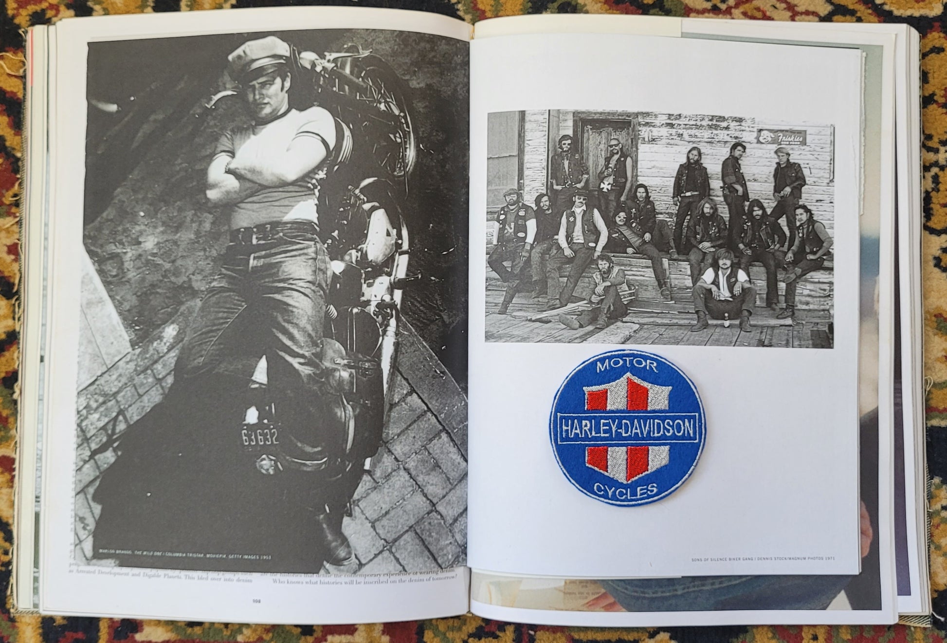 Patch Brodé Harley Davidson Motor Cycles ( version bleue rond) - PUNK & COTON