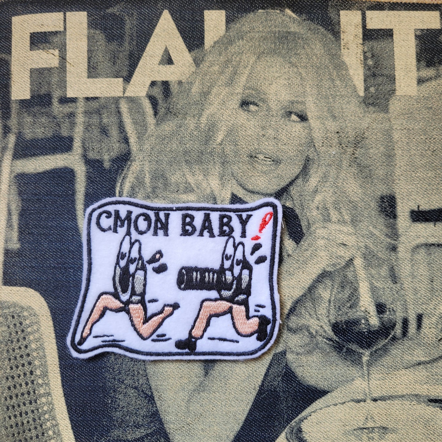 Patch brodé "C'mon baby!" Boulon / Écrou - PUNK & COTON