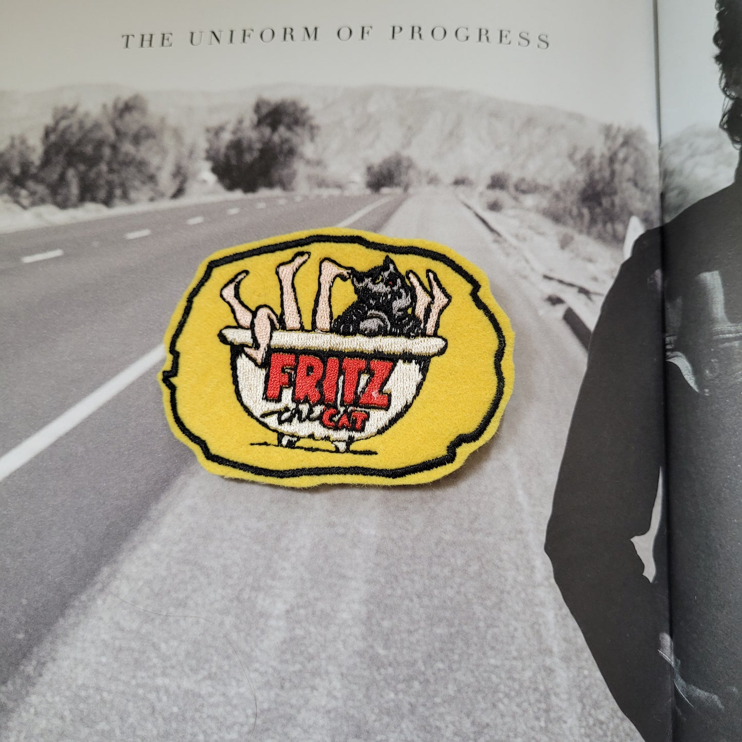 Patch Brodé  Fritz the cat in the bath - PUNK & COTON