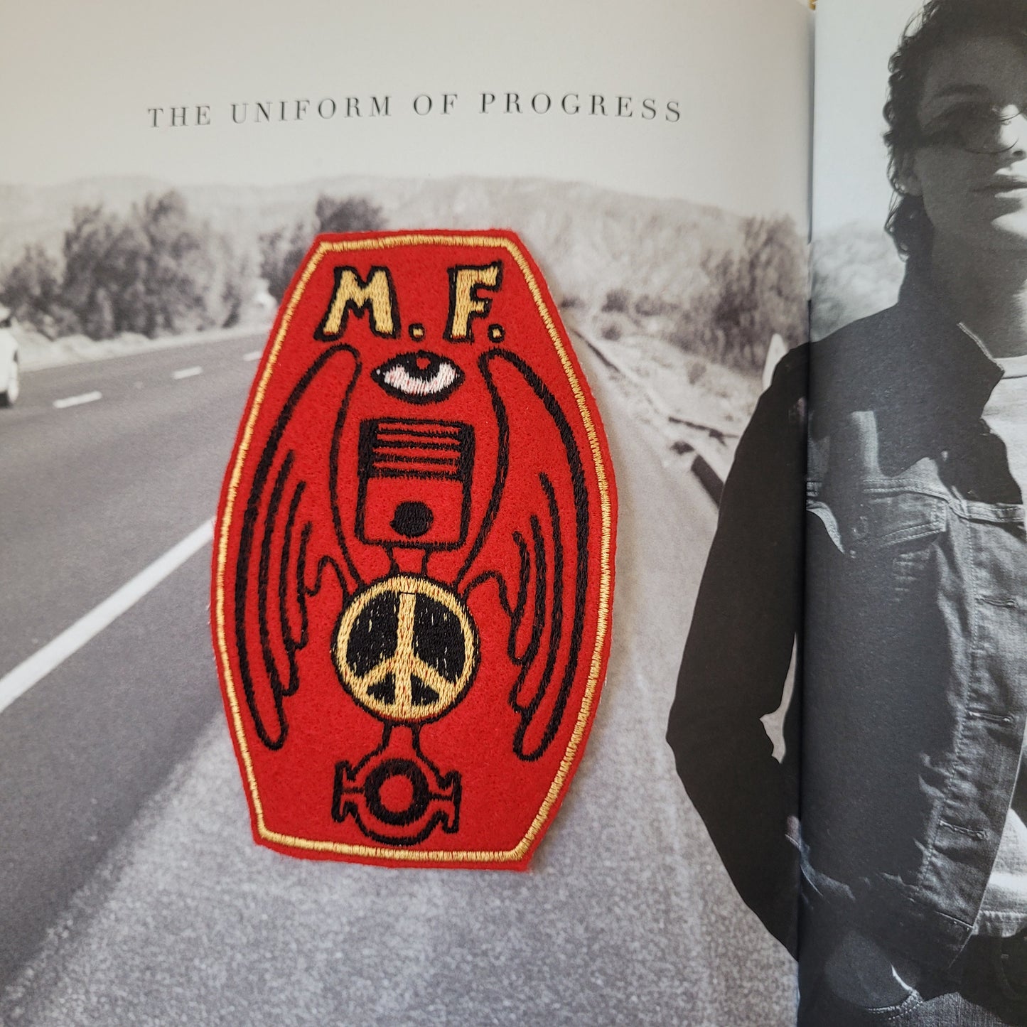 Patch Brodé Piston Bielle Peace & Love - PUNK & COTON