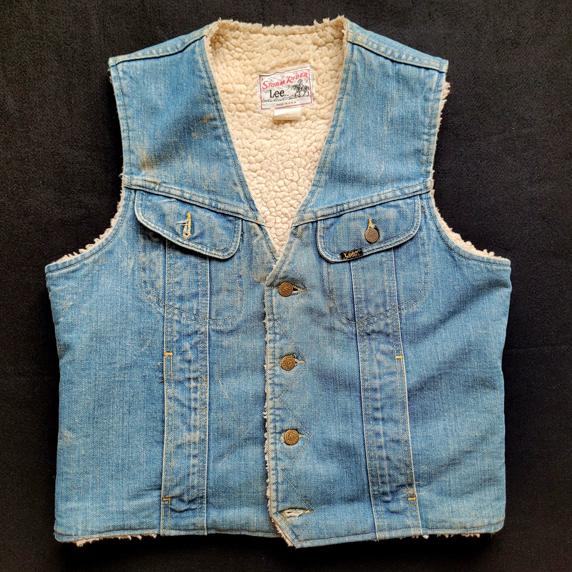 Jacket Storm Rider "Chopper Power Fuck Stock" brodée à la main par Sophie - PUNK & COTON