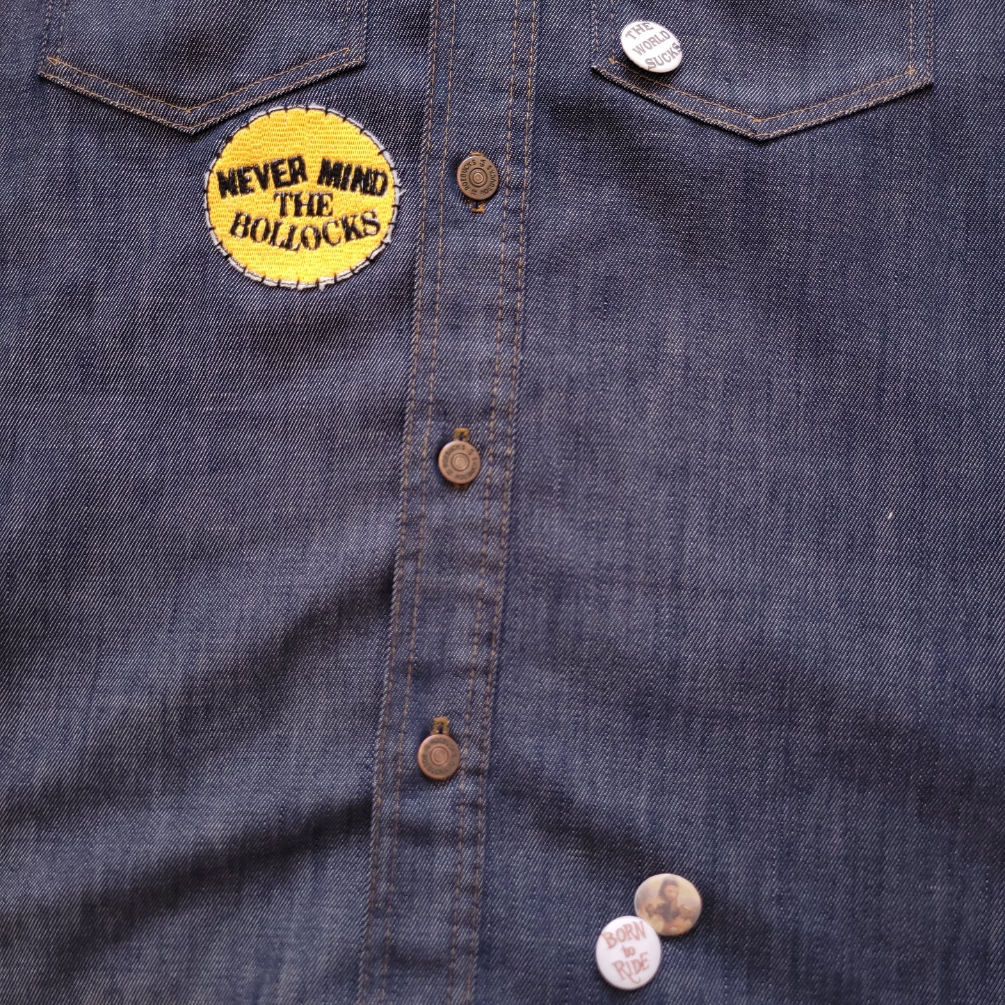 Veste sur-chemise années 70 brodée à la main  "Ride th Wave"  par Sophie Punk and Coton/ Handembroidery Jacket - PUNK & COTON