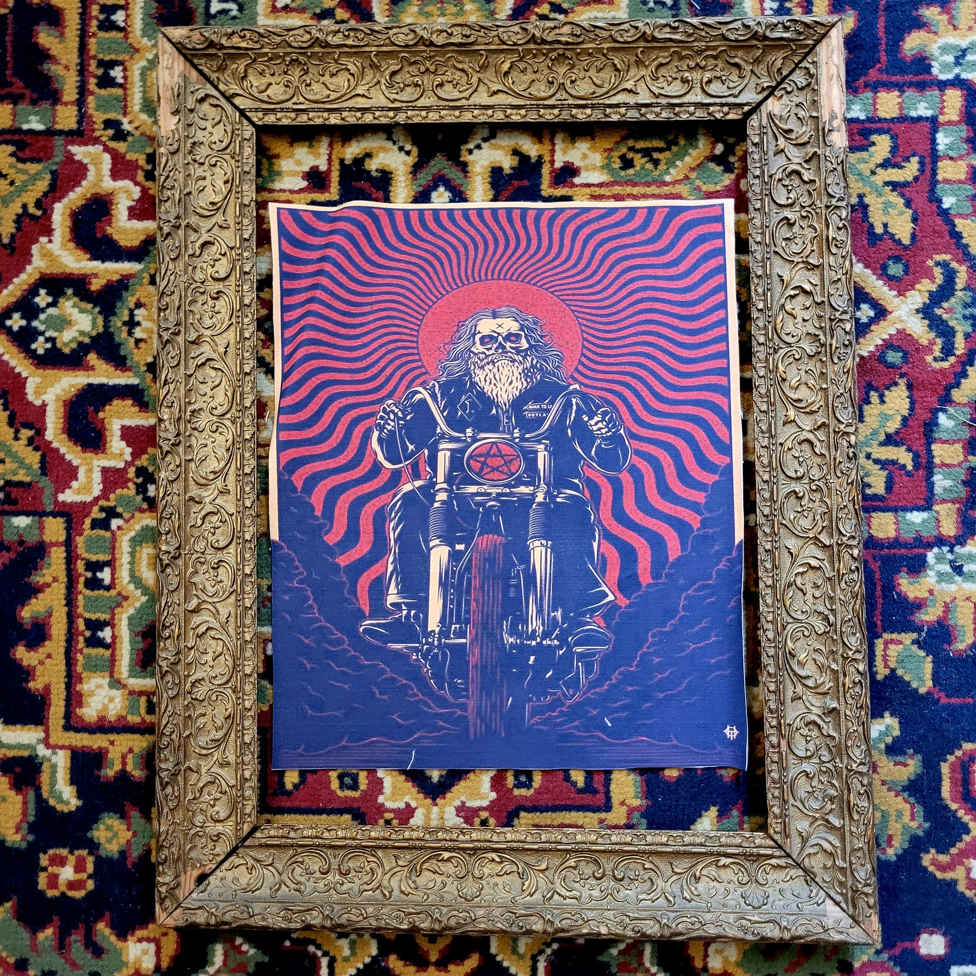 Backpatch "Biker skull Death" - PUNK & COTON