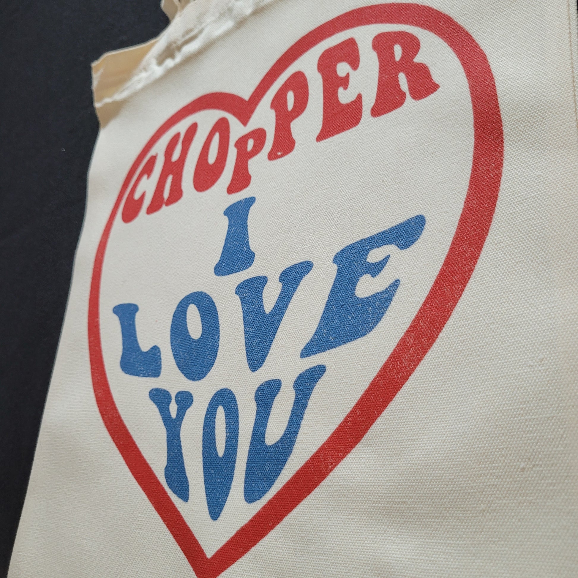 Eco Tote Bag " CHOPPER I LOVE YOU" - PUNK & COTON