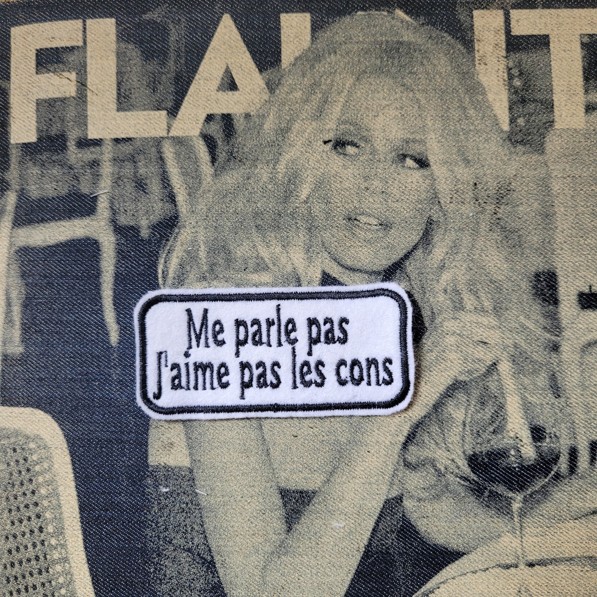 Patch Brodé Me parle pas J'aime pas les cons VERSION BLACK - PUNK & COTON