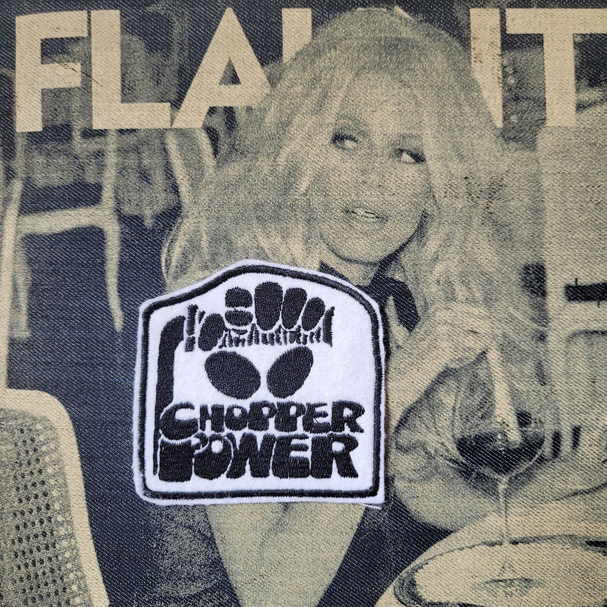 Patch Brodé Chopper Power Version Black & White - PUNK & COTON