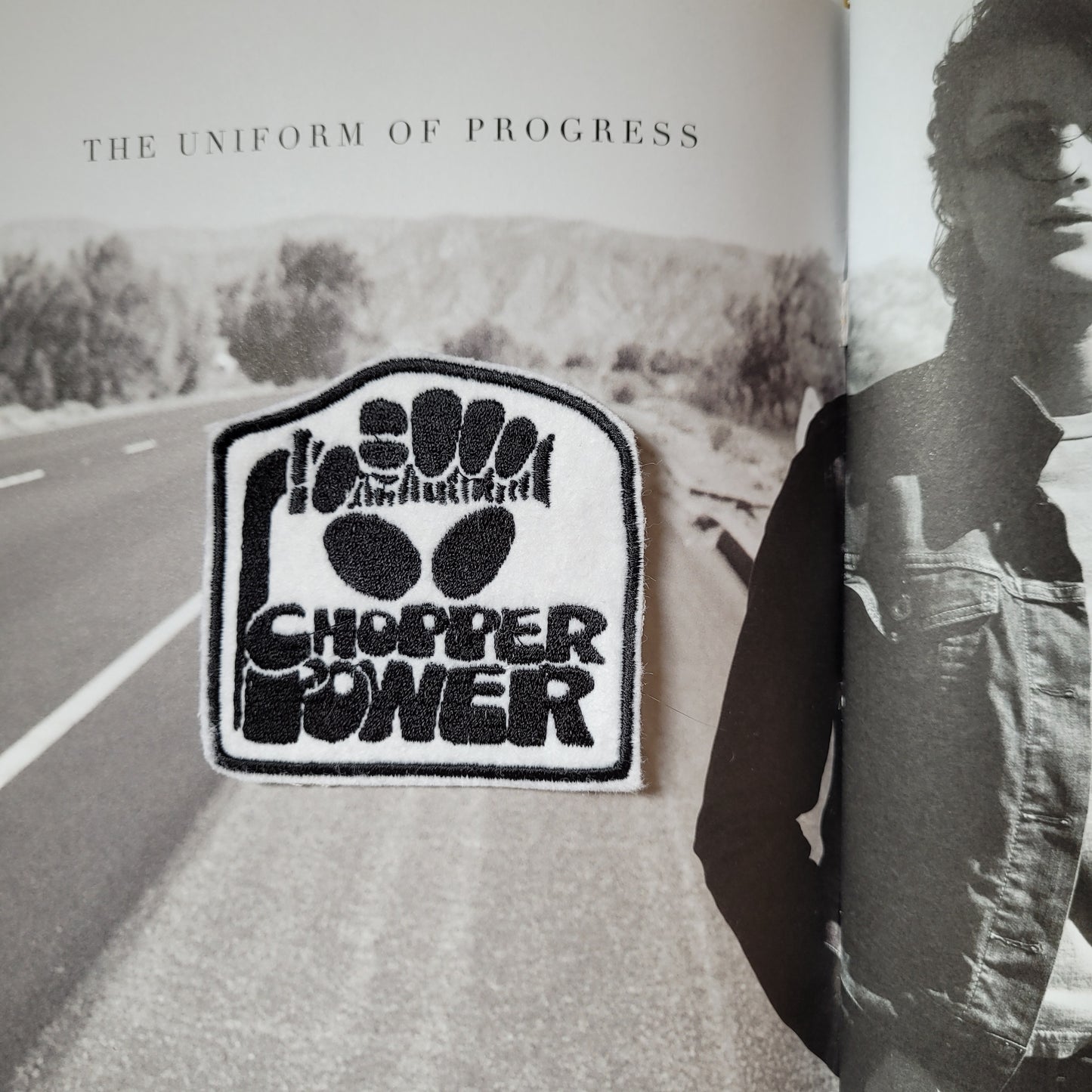 Patch Brodé Chopper Power Version Black & White - PUNK & COTON