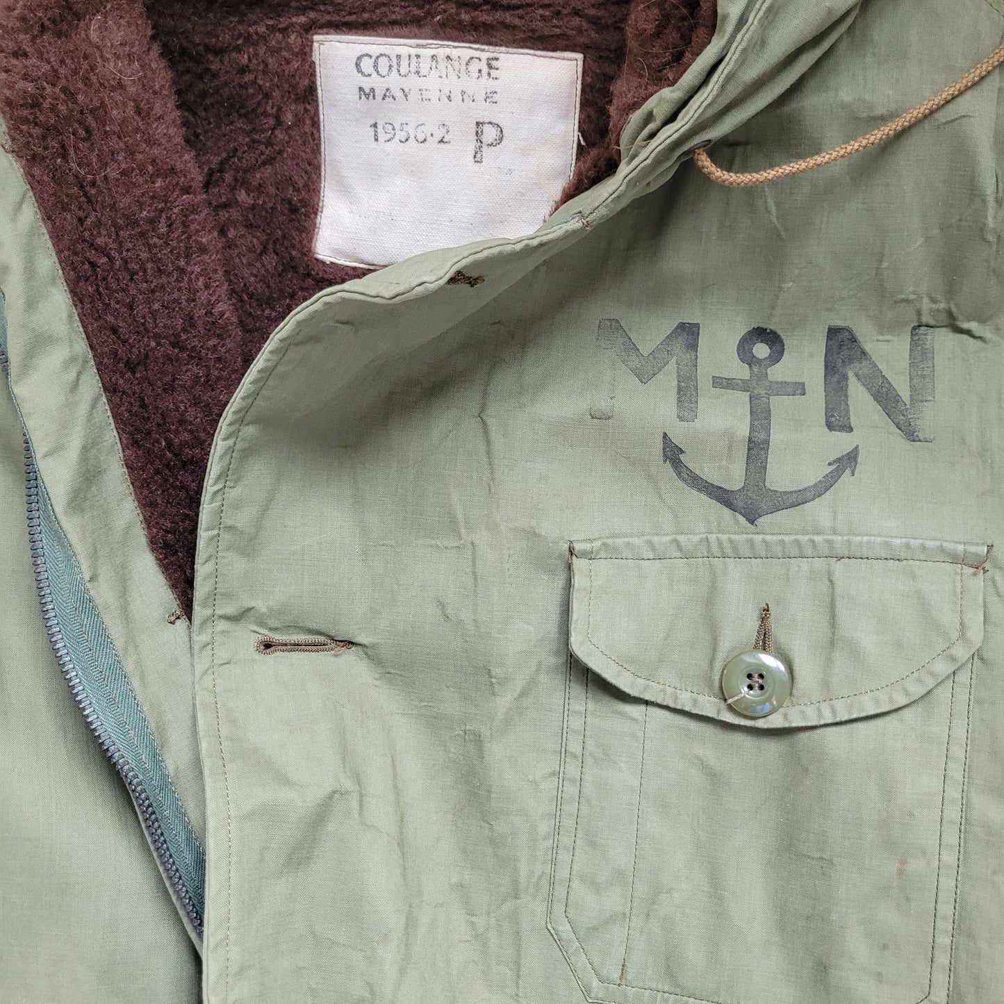 3rd/ème Deadstock french navy coat long N1 deck jacket / deadstock manteau de quart de la Marine nationale COULANGE MAYENNE